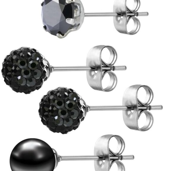 Elegant Birthstone Studs Earring Set - 6mm Round, 3 Pairs for Every Occasion - Picture 2 of 7